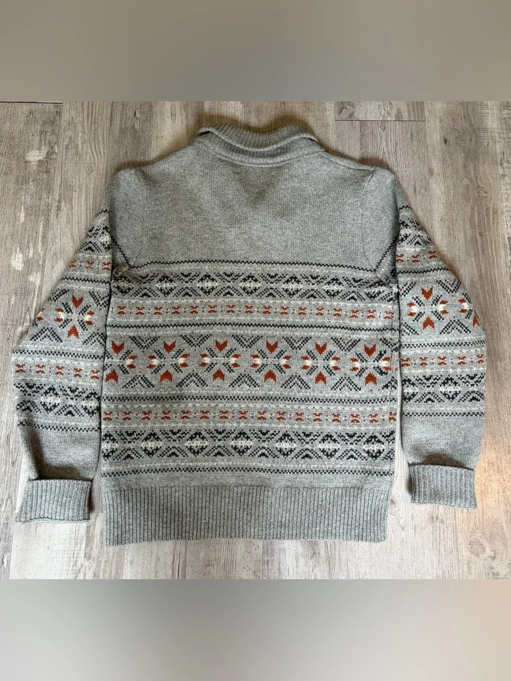 Ben Sherman Fair Isle 100% Merino Wool Splectrum Pullover - Made in England